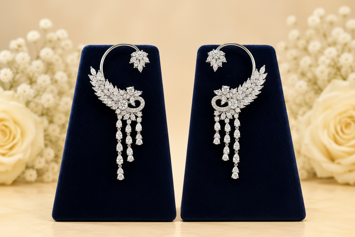 Mayur Ear Cuff – Peacock Silhouette Design