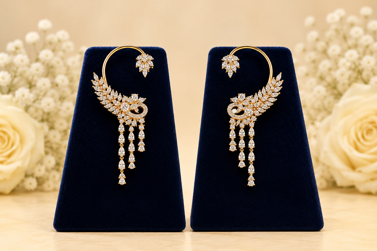 Mayur Ear Cuff – Peacock Silhouette Design