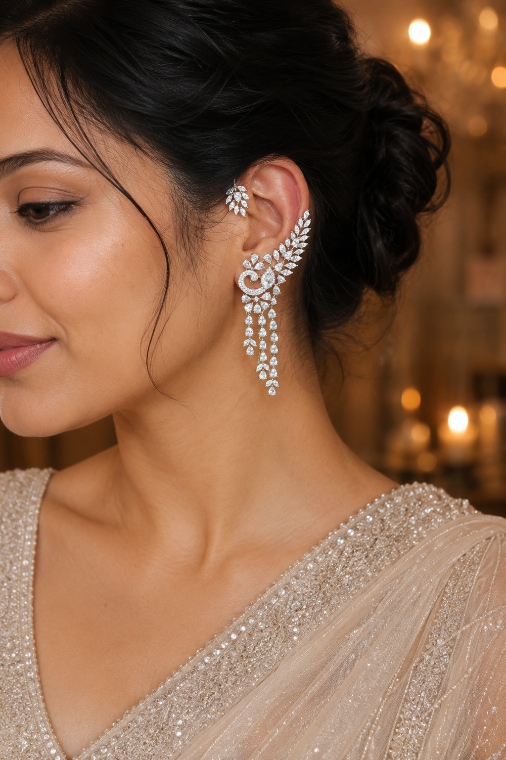 Mayur Ear Cuff – Peacock Silhouette Design