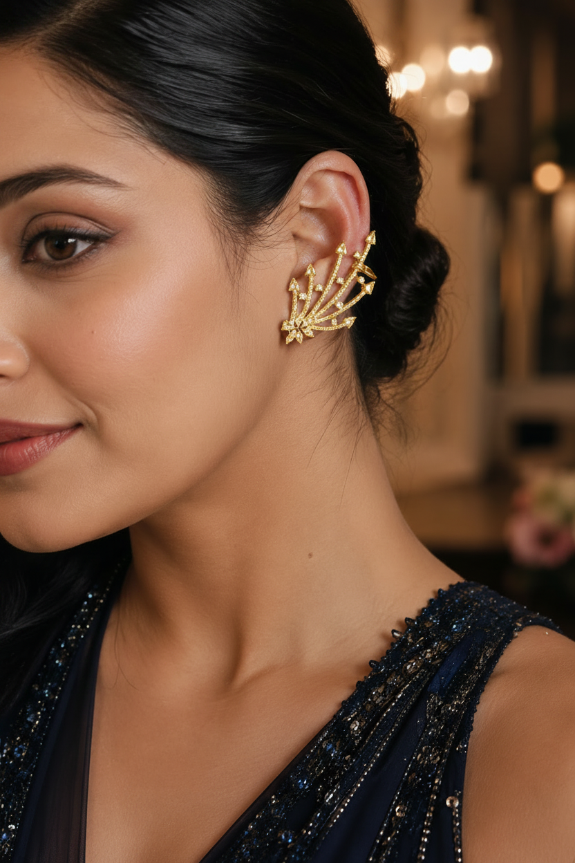 Cosmic Firework Star Burst Ear Cuff