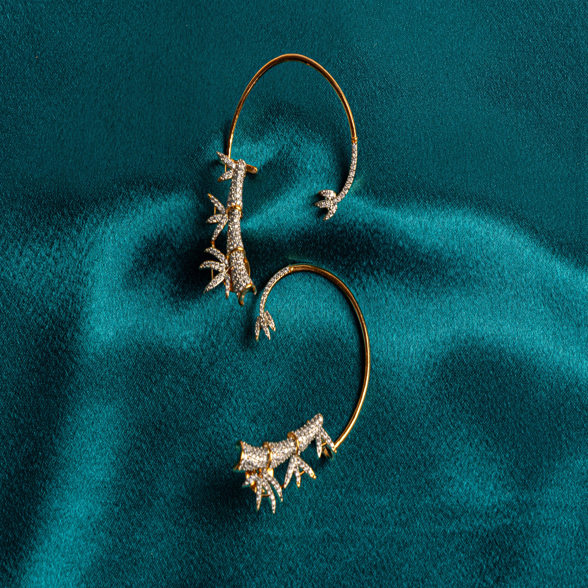 Bamboo Diamond Ear Cuff – Contemporary Design